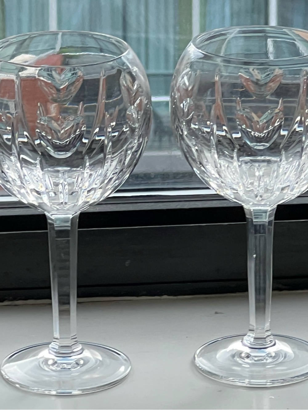 Waterford glasses with hearts- a set